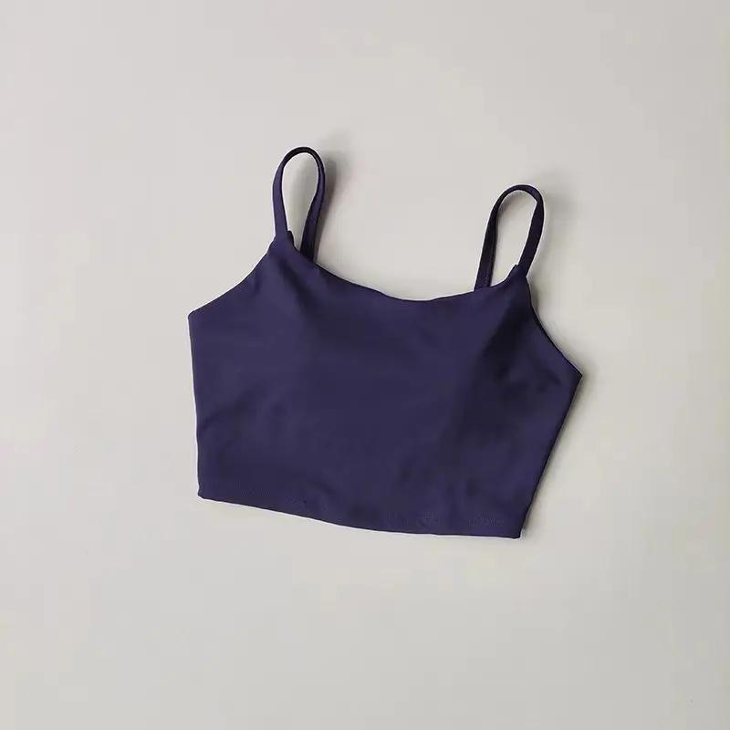 Soutien-gorge de sport push-up pour femmes - Coussinet fixe pour yoga