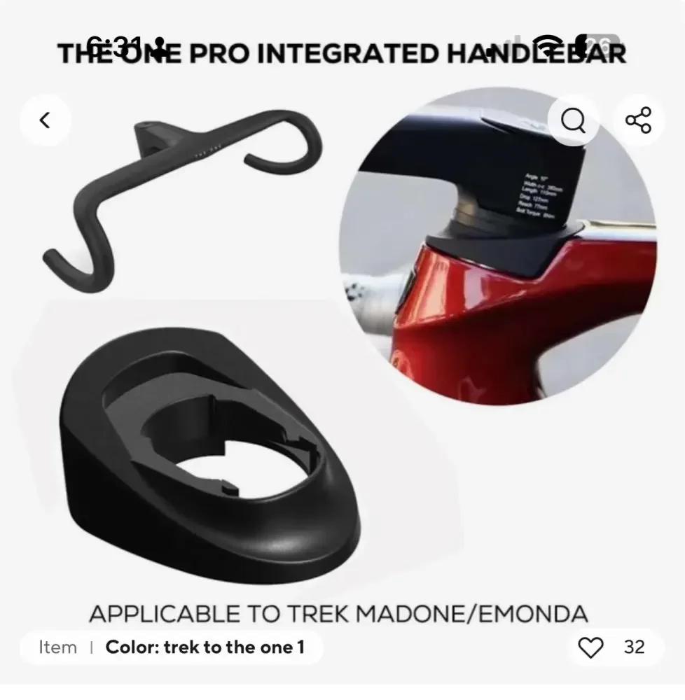 Adaptateur Madone 8 /Emonda/ORBEA /V4RS imprimé en 3D pour guidon d'intégration KOCEVLO-X01/ TheOne Pro /T1/T3