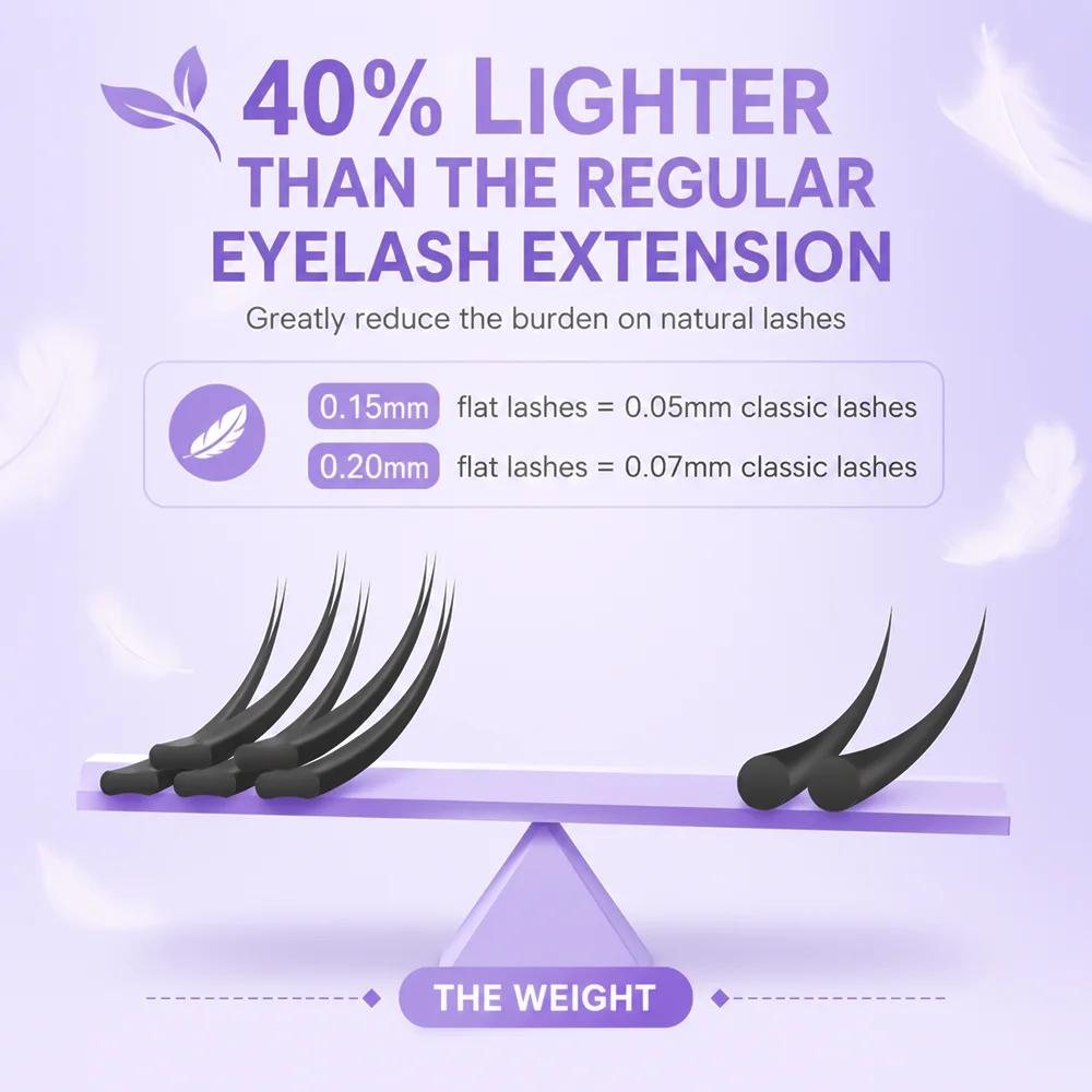 MASSCAKU Faux cils de vison Ellipse Extension