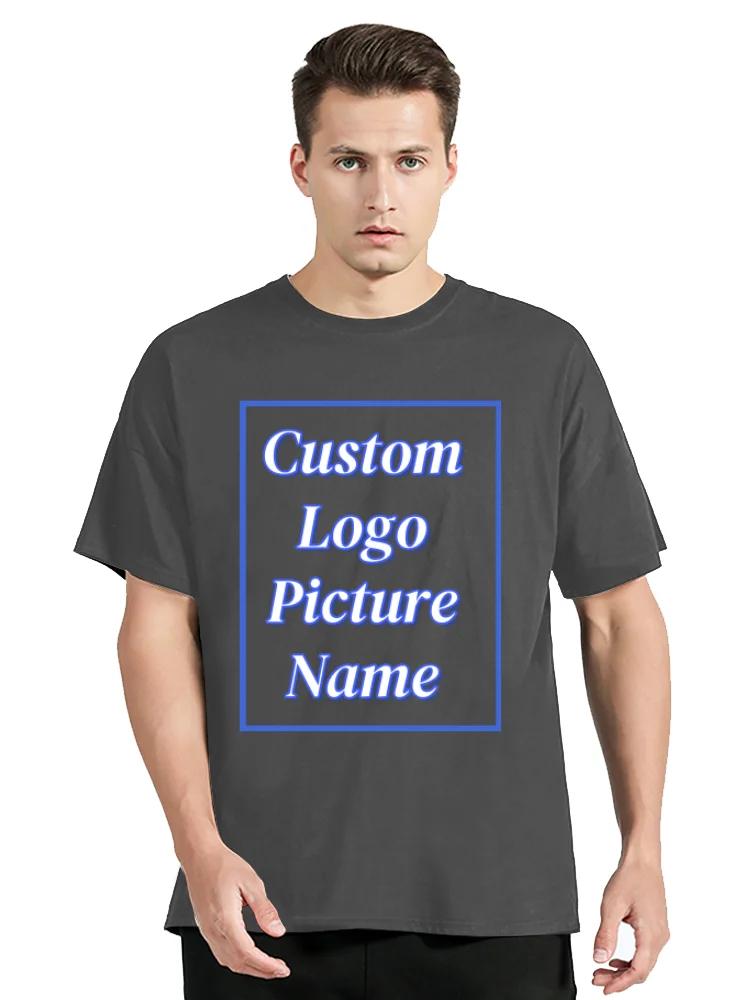 T-shirt personnalisé pour hommes T-shirt en coton chemise personnalisée faites votre conception Logo texte hommes femmes concevoir votre cadeau T-shirt cadeau