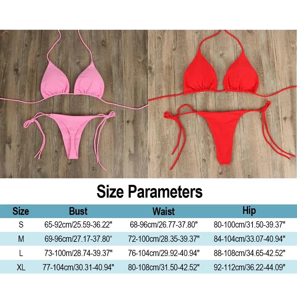 Maillot de bain femme sexy à lacets triangle réglable pour plage
