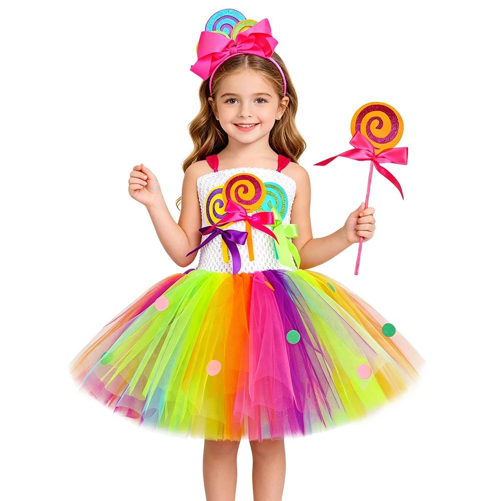 Costume de sucette arc-en-ciel pour filles