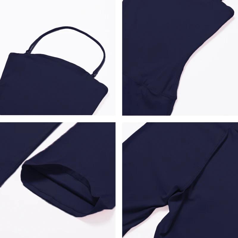Combinaison de Yoga sans Manches Femme - Salopette Sport Dos Nu Évasée pour la Gym Tenue