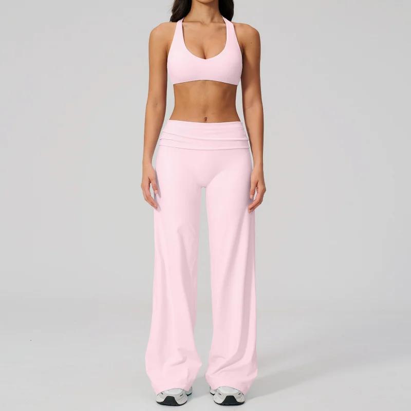 Ensemble de survêtement pour femme, mode estivale décontractée, dos élégant, ensemble 2 pièces sexy, tenue de sport pour femme, gym et fitness