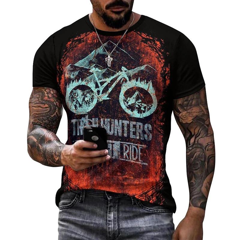 T-shirt graphique de vélo vintage pour hommes et femmes