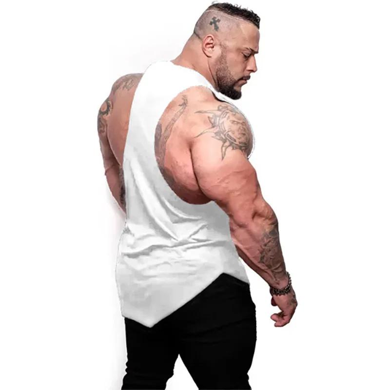 Débardeur homme sportif en coton respirant - T-shirt sans manches fitness musculation running décontracté