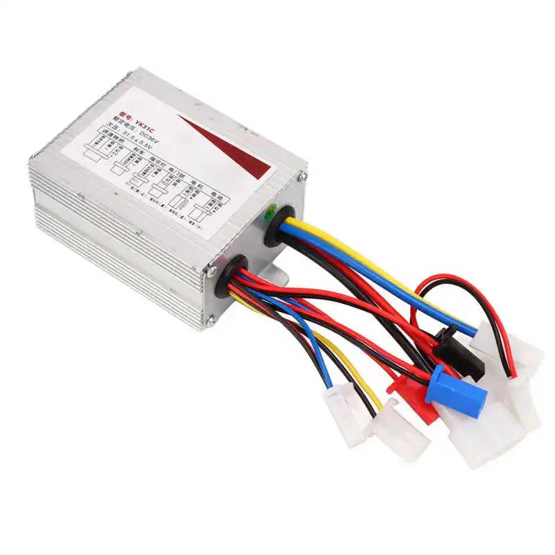 Contrôleur de moteur de vélo électrique 12V/24V/36V 500W brossé et 3 poignées d'accélérateur pour vélos et Tricycles électriques