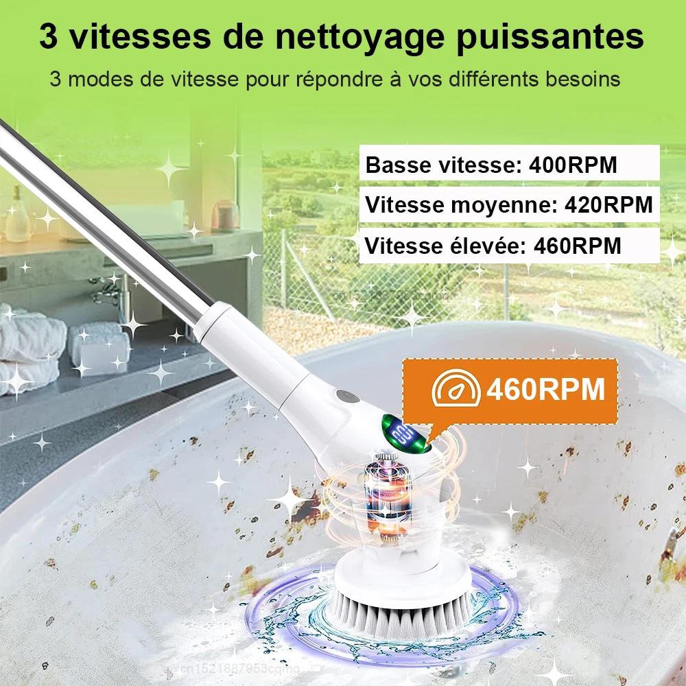 Brosse à livres électrique rotative sans fil
