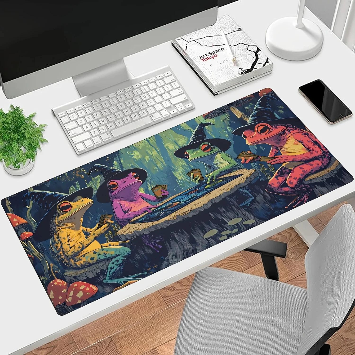 Tapis de jeu magique, tapis de jeu sur le thème de la grenouille sorcière, tapis de bureau anime, accessoires de bureau, tapis de souris 35x60cm, tapis magique Raccoon