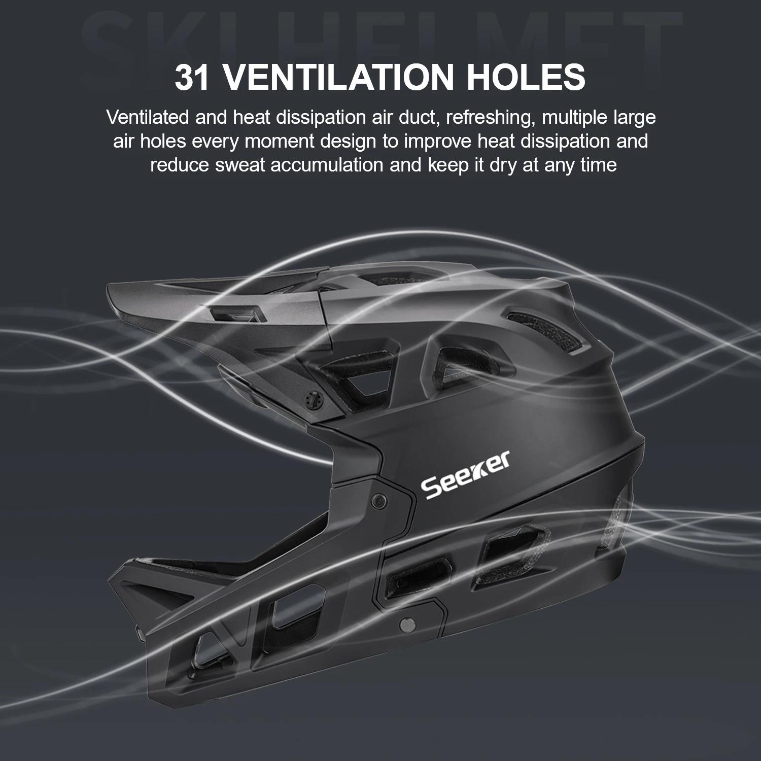 Casque de Vélo Tout-Terrain Seeker Intégral Léger Confortable Respirant Sécurité Pour Descendre et Vélo de Montagne Occasions Spéciales