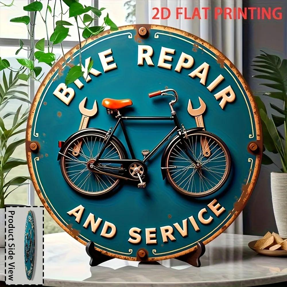 Décoration murale en bois de vélo vintage 2D, décoration de vélo rustique faite à la main pour garage ou man cave, support pré-percé, cadeau unique pour les cyclistes
