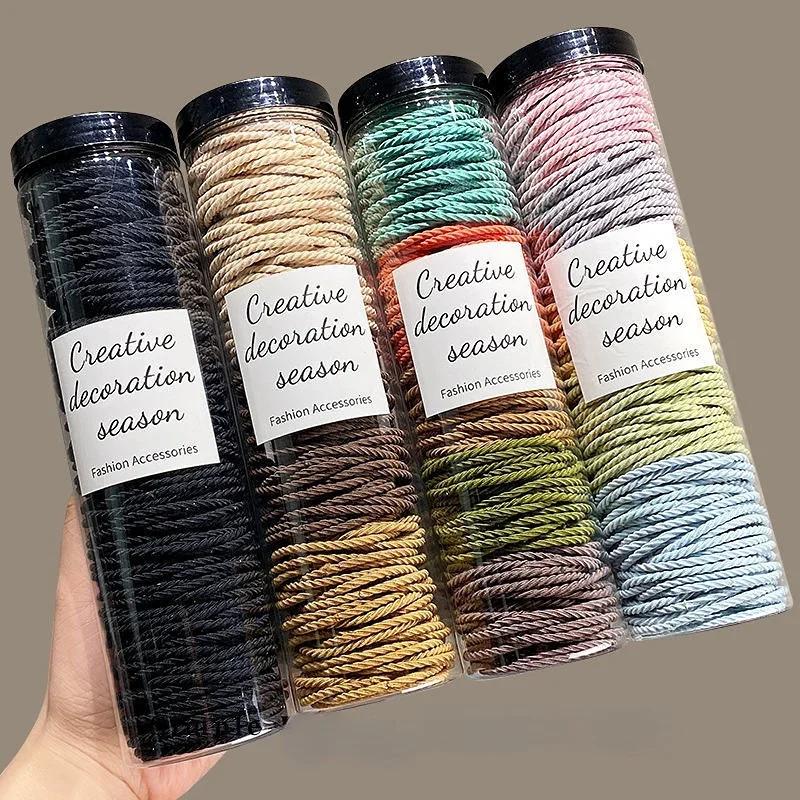 Anneaux de cheveux élastiques sans couture, 100 pièces, attaches simples assorties avec tout, anneaux de cheveux antidérapants