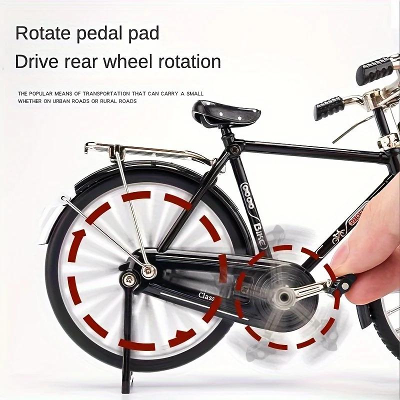 Kit de construction de modèle de vélo vintage avec 51 pièces, grand modèle miniature à assembler soi-même, décoration de collection et cadeau pour la maison et le bureau