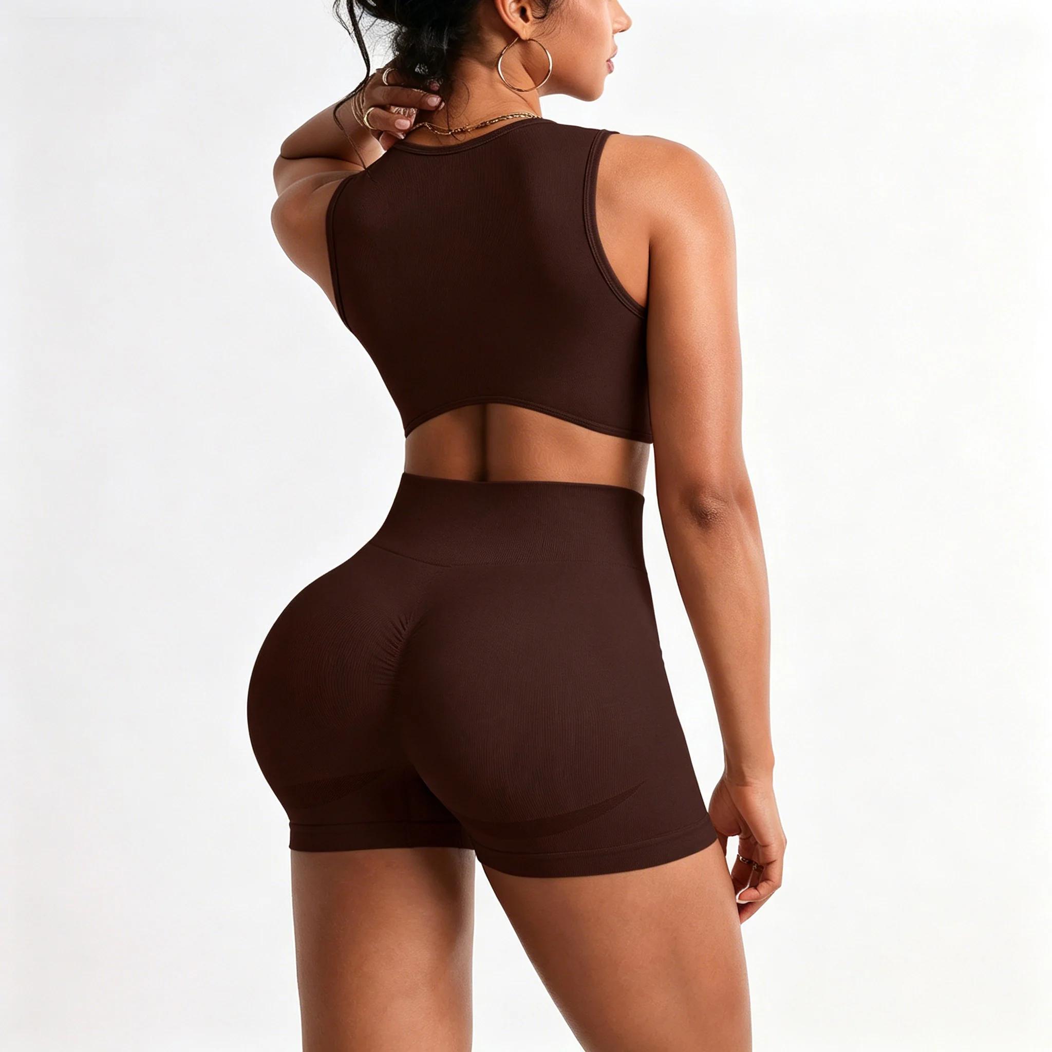 LEOSOXS 2 pièces ensemble de Yoga sans couture vêtements de sport