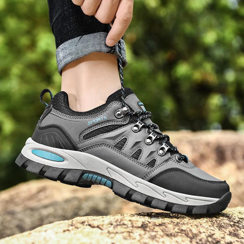Chaussures randonnée HIKEUP homme femme cuir baskets couple qualité trekking automne hiver