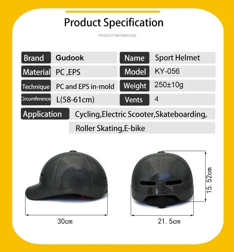 Casque de vélo électrique hommes femmes casquette de Baseball Moto Scooter casques de sécurité équipement de cyclisme Casco Patinete Eléctrico Bicicleta