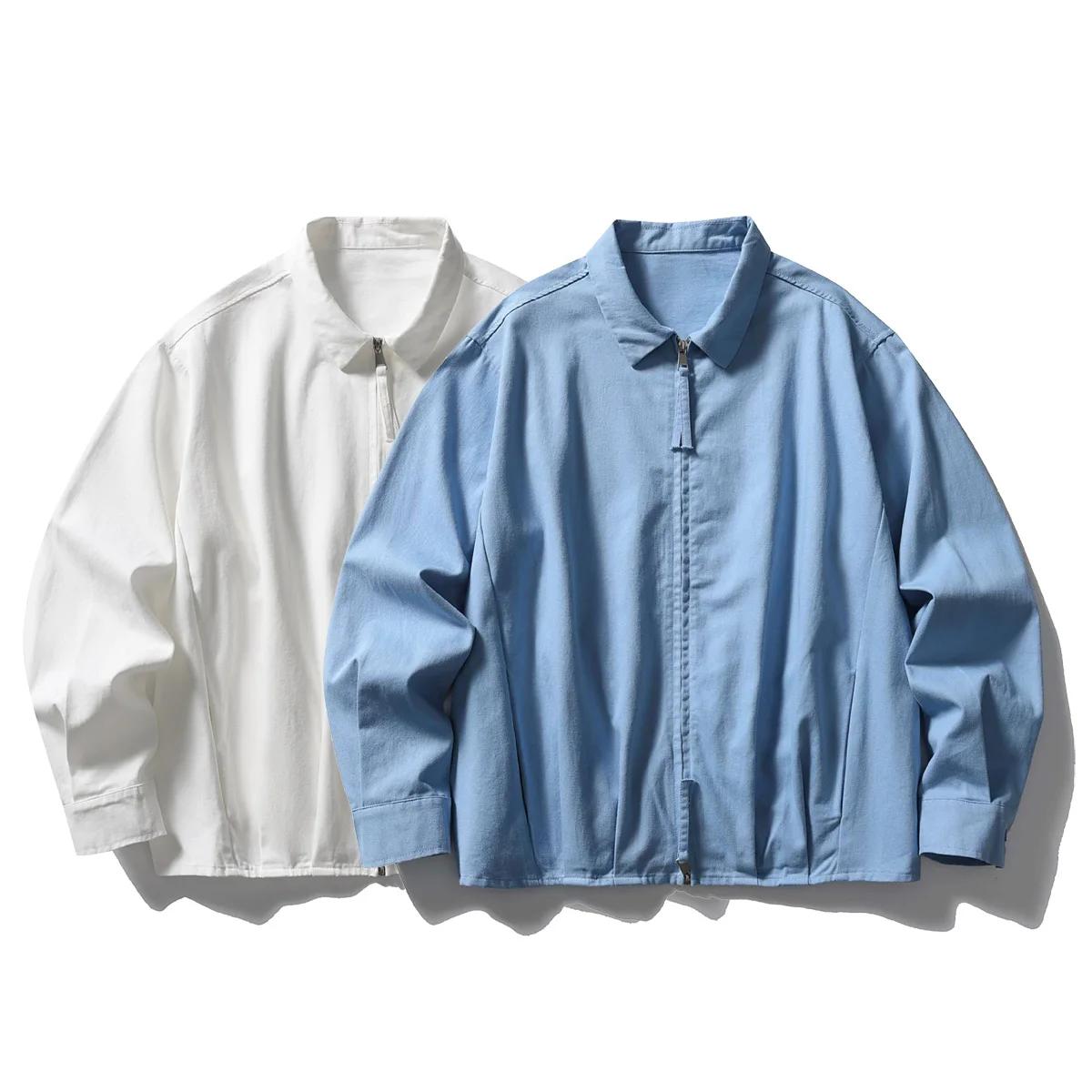 Cityboy-Chemises cargo en coton à manches longues pour hommes