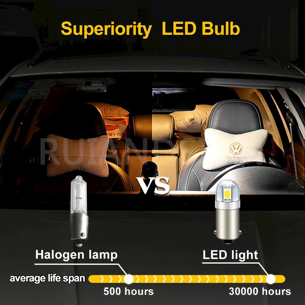 RUIANDSION4X BA9S T4W 3030SMD-Ampoule LED pour Coffre de Voiture