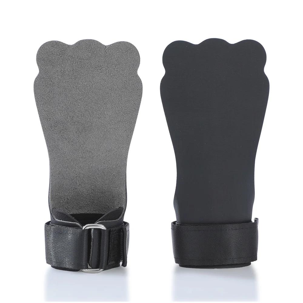 Une paire de poignées Hypalon sans trou pour Crossfit tractions entraînement croisé gymnastique WODS haltérophilie prote