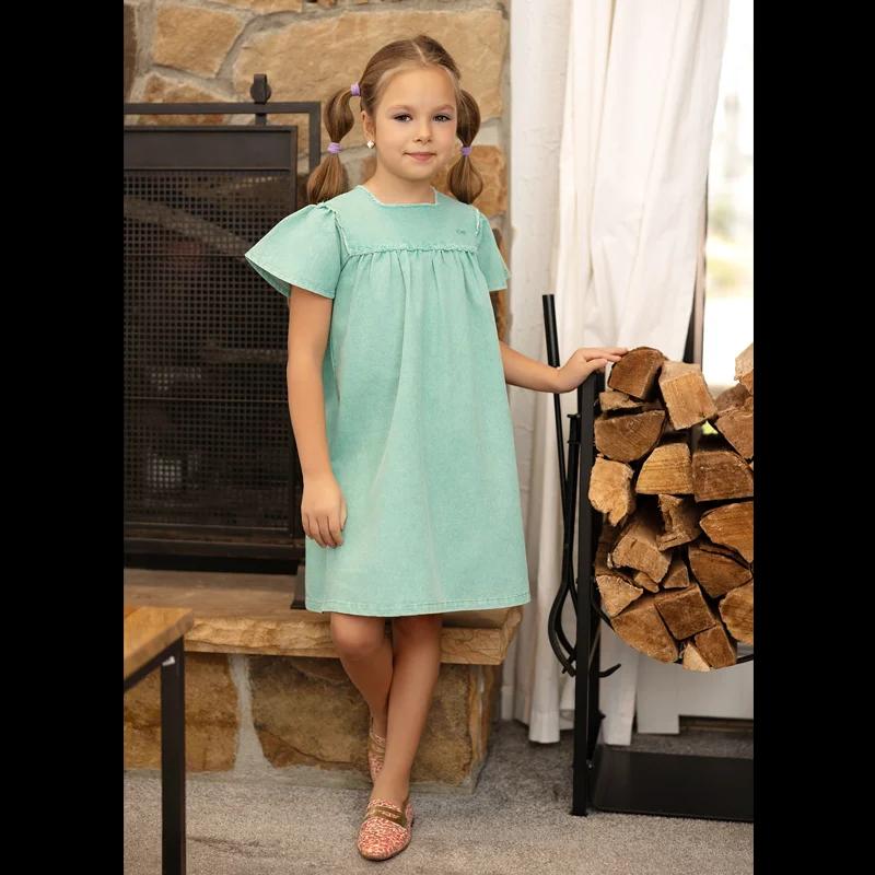 Collection Ali Co SS26 Green Denim : vêtements en coton pour garçons et filles, robes, jupes, chemises et salopettes - RE-EN STOCK LE DÉBUT DU MAI