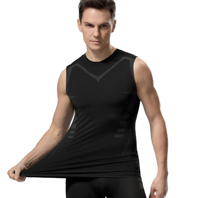 Débardeur Compression Homme - Chemise Gymnastique Sans Manches Fitness Musculation
