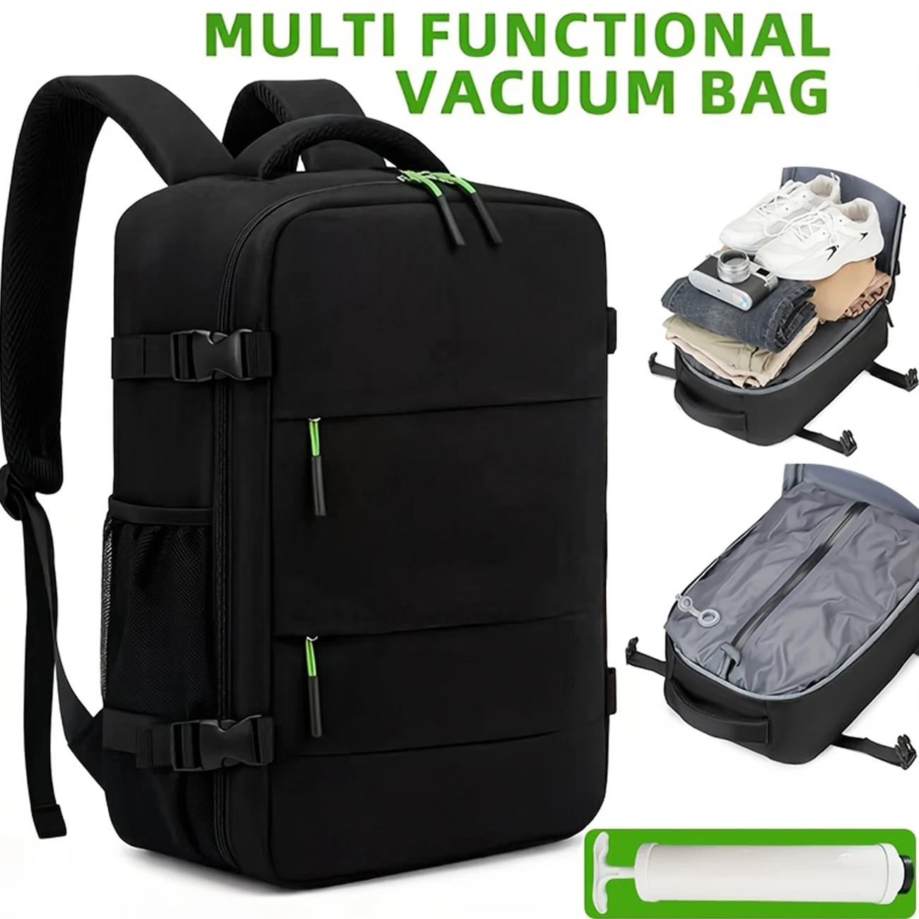Sac à dos de voyage à compression sous vide avec pompe - Bagage à main durable scellé