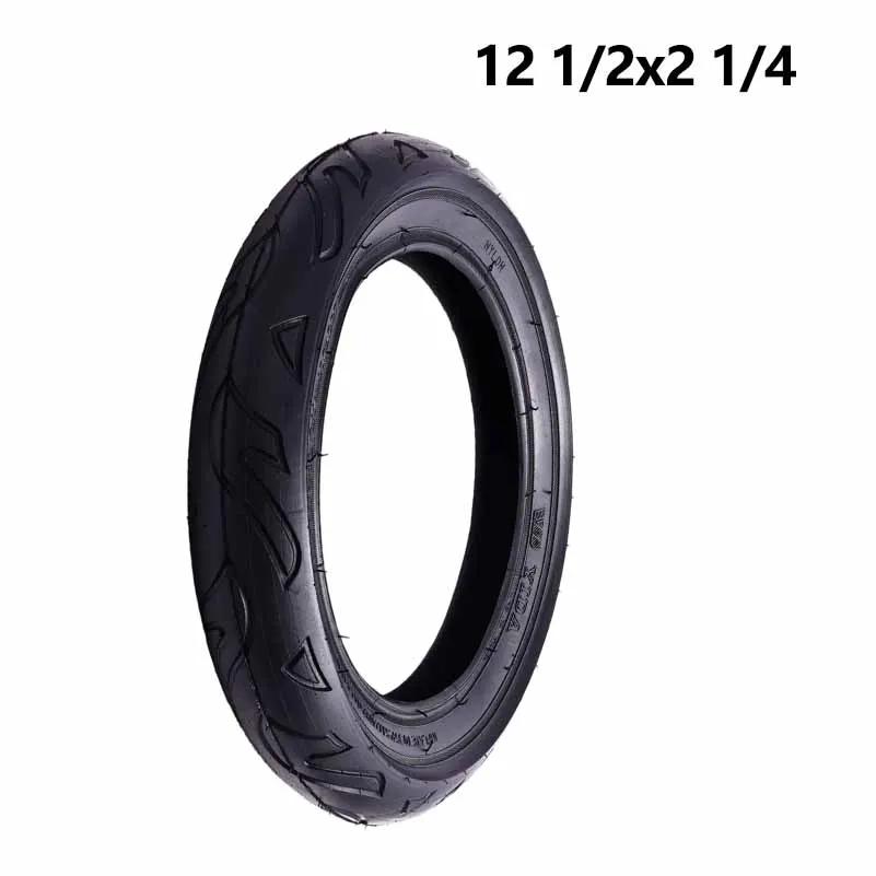 Pneu de 12 pouces 12 1/2 X 2 1/4 62-203 pour vélos électriques et trottinettes électriques, pneu 12 1/2X2 1/4 avec chambre à air et accessoires
