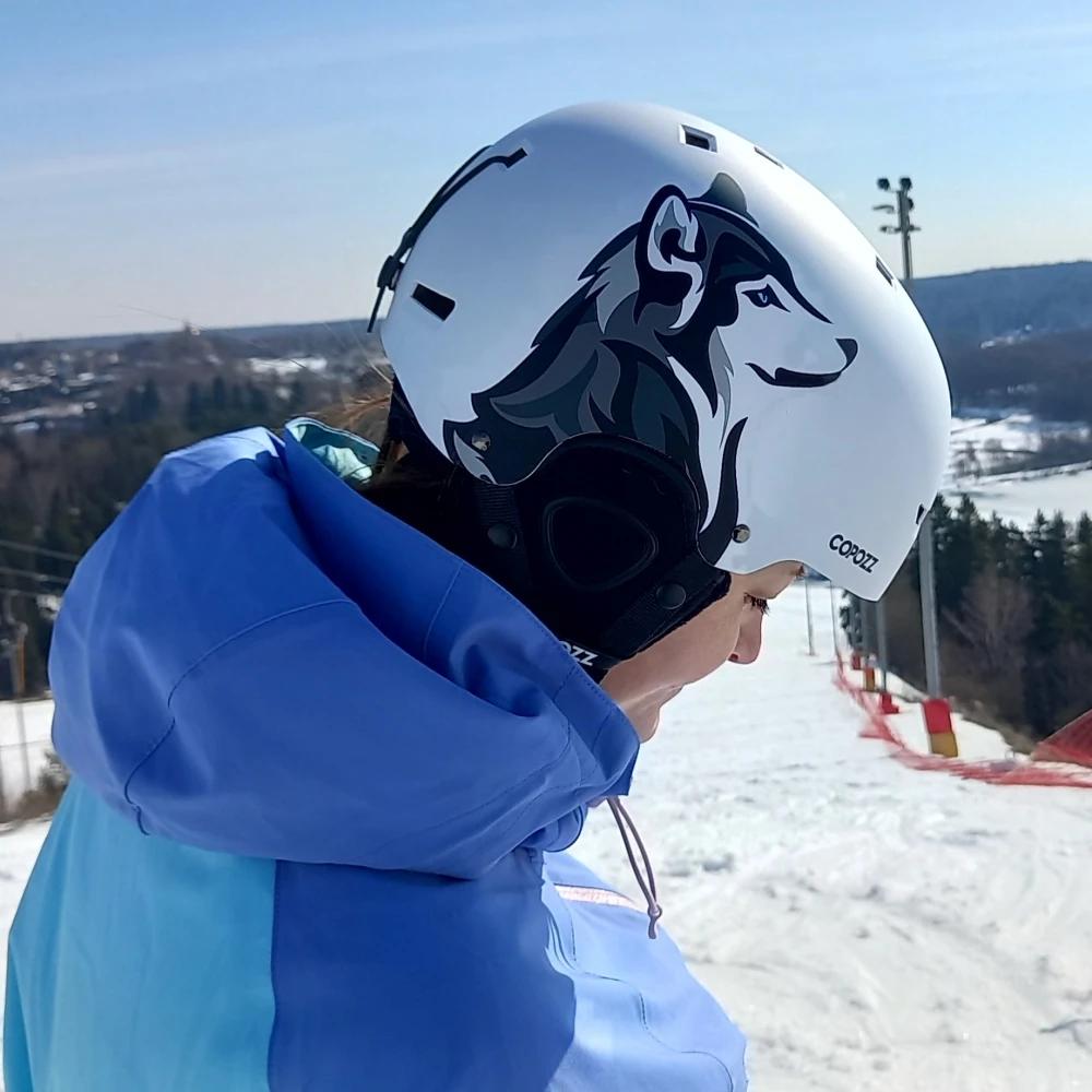 Casque de ski COPOZZ unisexe anti-impact - Certifié sécurité neige pour adultes et enfants snowboard