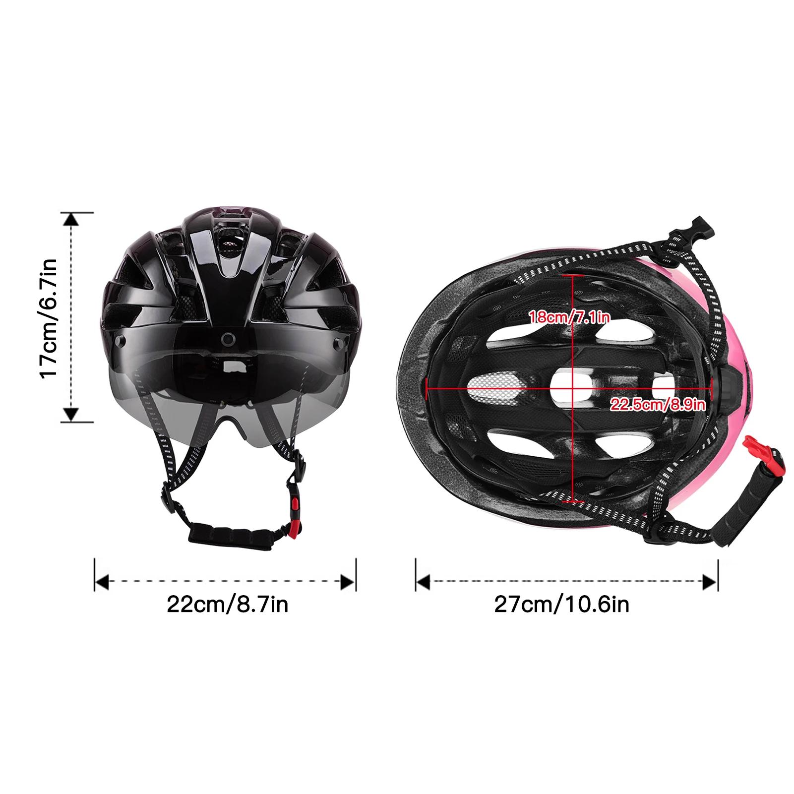 Casques de vélo pour femmes avec lunettes magnétiques