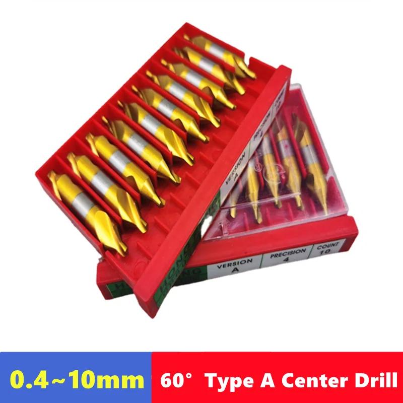 Foret central de Type A 0.5-10mm W6542 HSS plaqué titane
