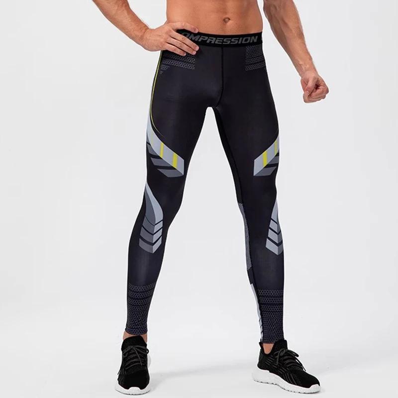 Pantalons de Compression pour hommes - Legging d'entraînement slim pour le sport et la course