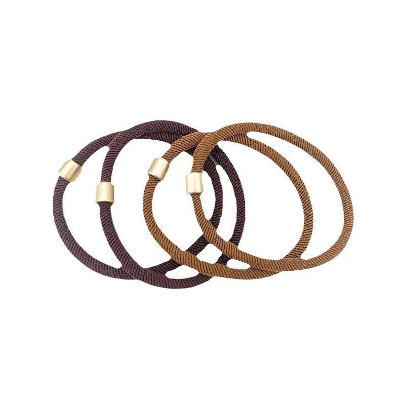 Haute élasticité noir cheveux cravate bandeau pour femmes Simple cravate de cheveux polyvalent Durable queue de cheval bandeau casque cheveux élastique