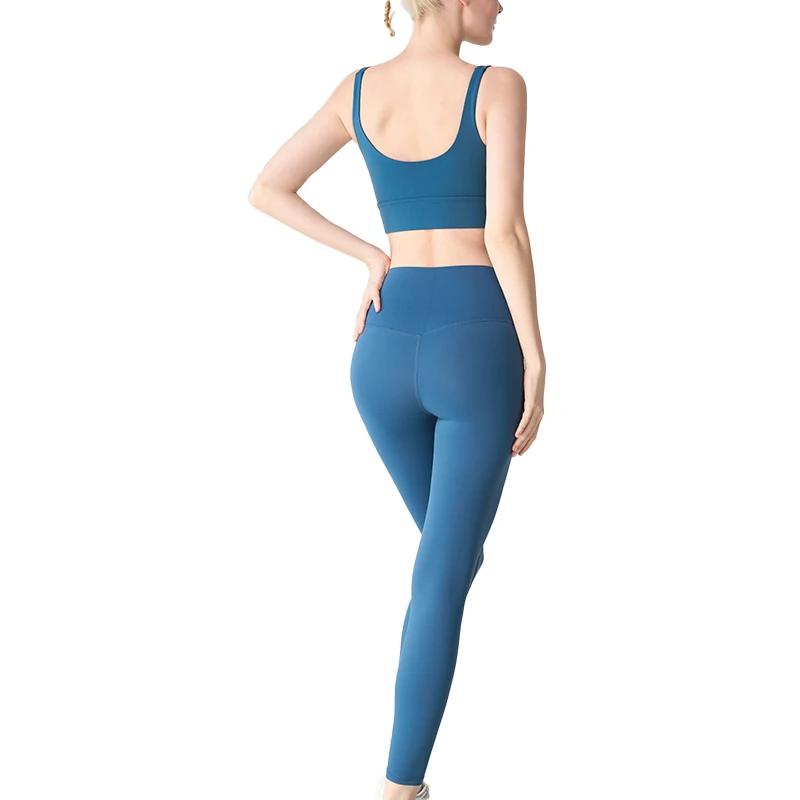 Vêtements de Yoga 2 Pièces Femme - Survêtement Athlétisme Pilates Fitness Ensemble