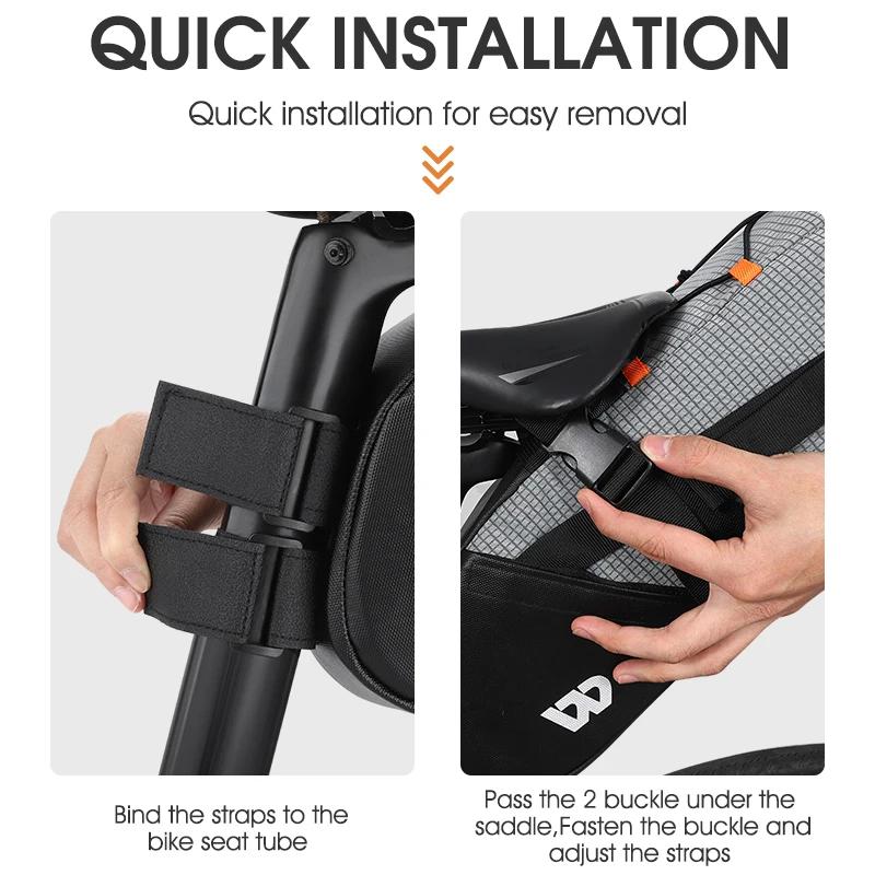 WEST BIKING – sac de selle de vélo pliable sous le siège