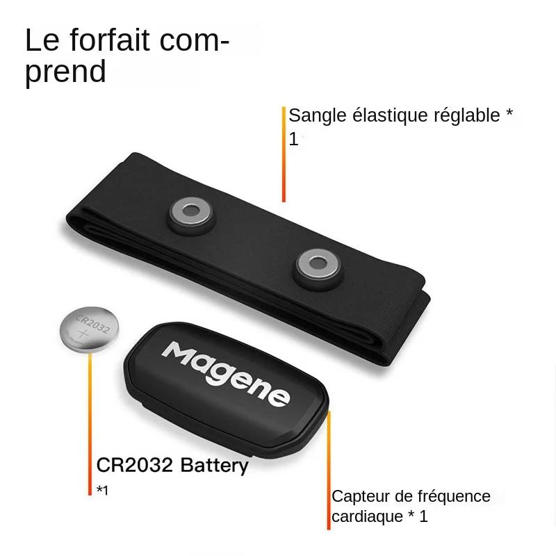 Magene Capteur de Fréquence Cardiaque avec Sangle de Poitrine