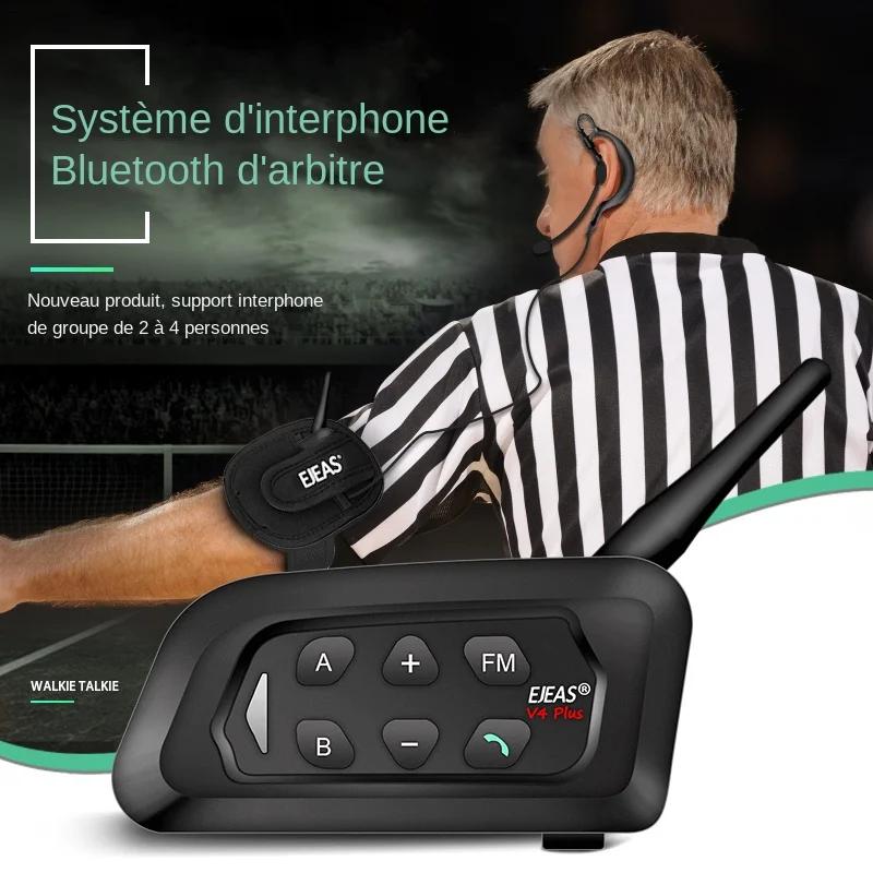EJEAS V4C PLUS + V6C PROx2 Football 3 arbitre Interphone casque 1200M