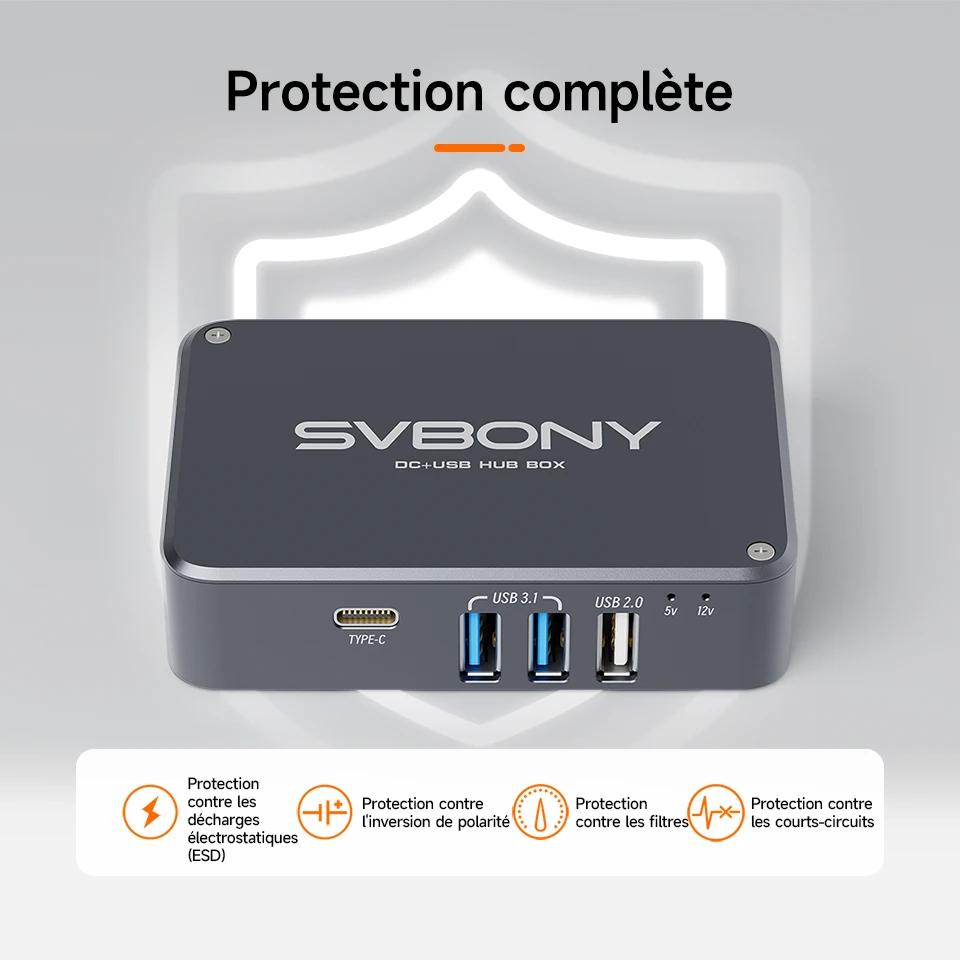 Svbony SV241 astronomie Micro DC + USB HUB Box USB3.1 sortie de lecture haute vitesse et Interface type-c pour l'astroph