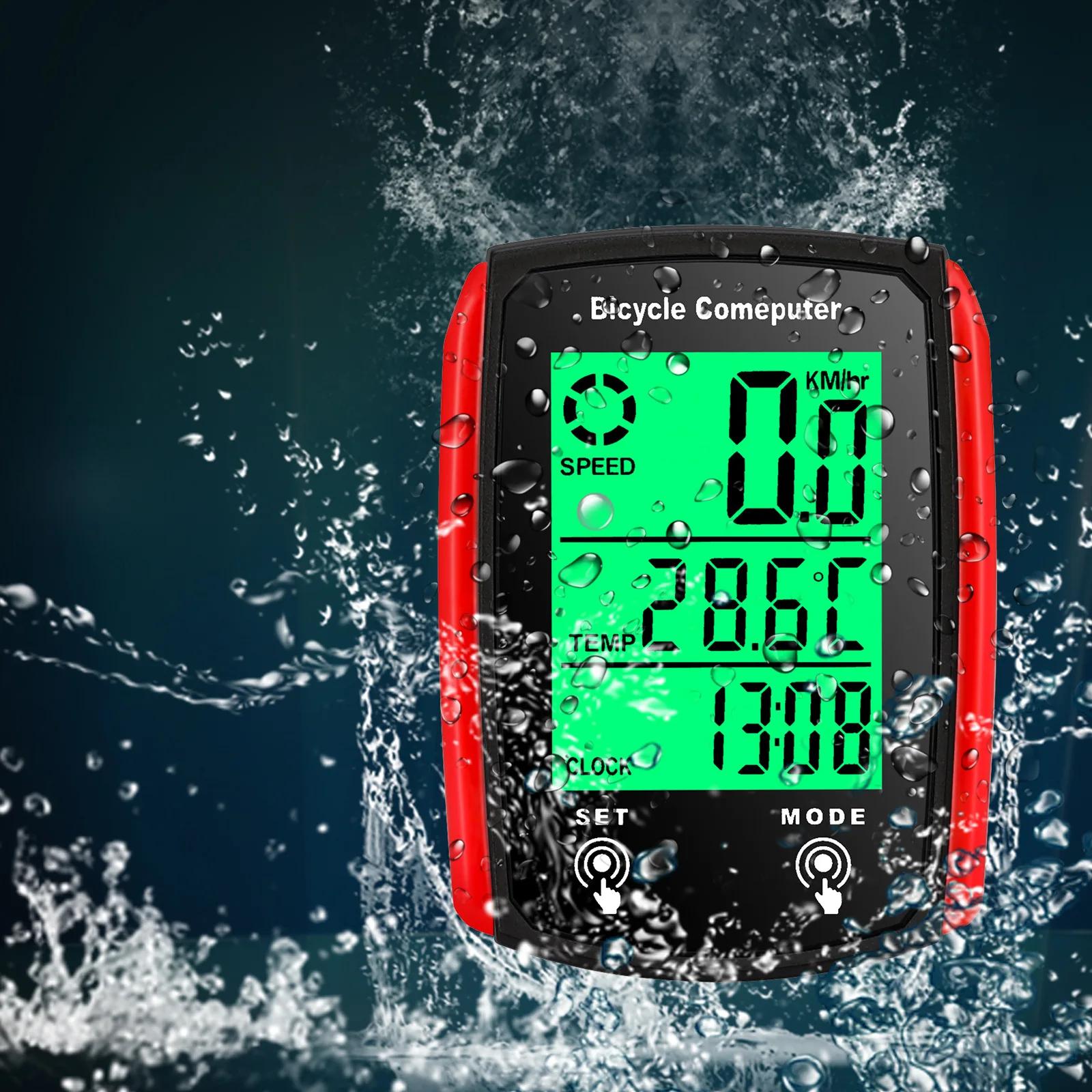 Ordinateur de vélo LCD numérique filaire, compteur de vitesse, odomètre de vitesse avec rétro-éclairage, accessoires de vélo