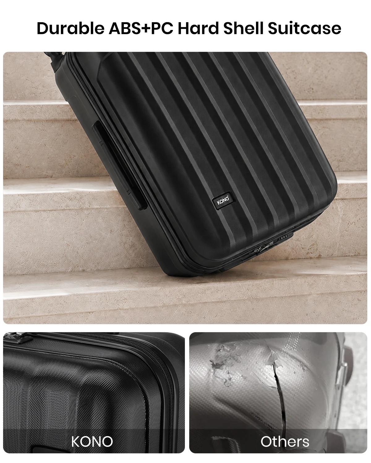 Kono-Valise de Cabine Légère en ABS de 19/24/28 Pouces
