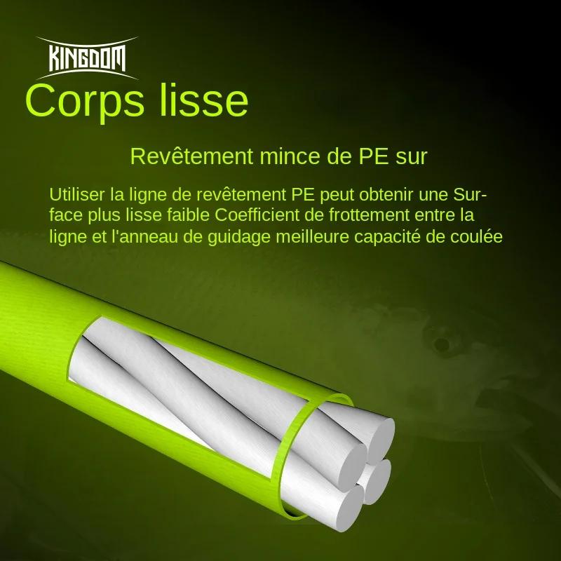 Kingdom Micro Fly 100M 150M tresse PE ligne de pêche 4 brins 0.2 # /0.4 # /0.6 # Distance de coulée lointaine de 9 à 1