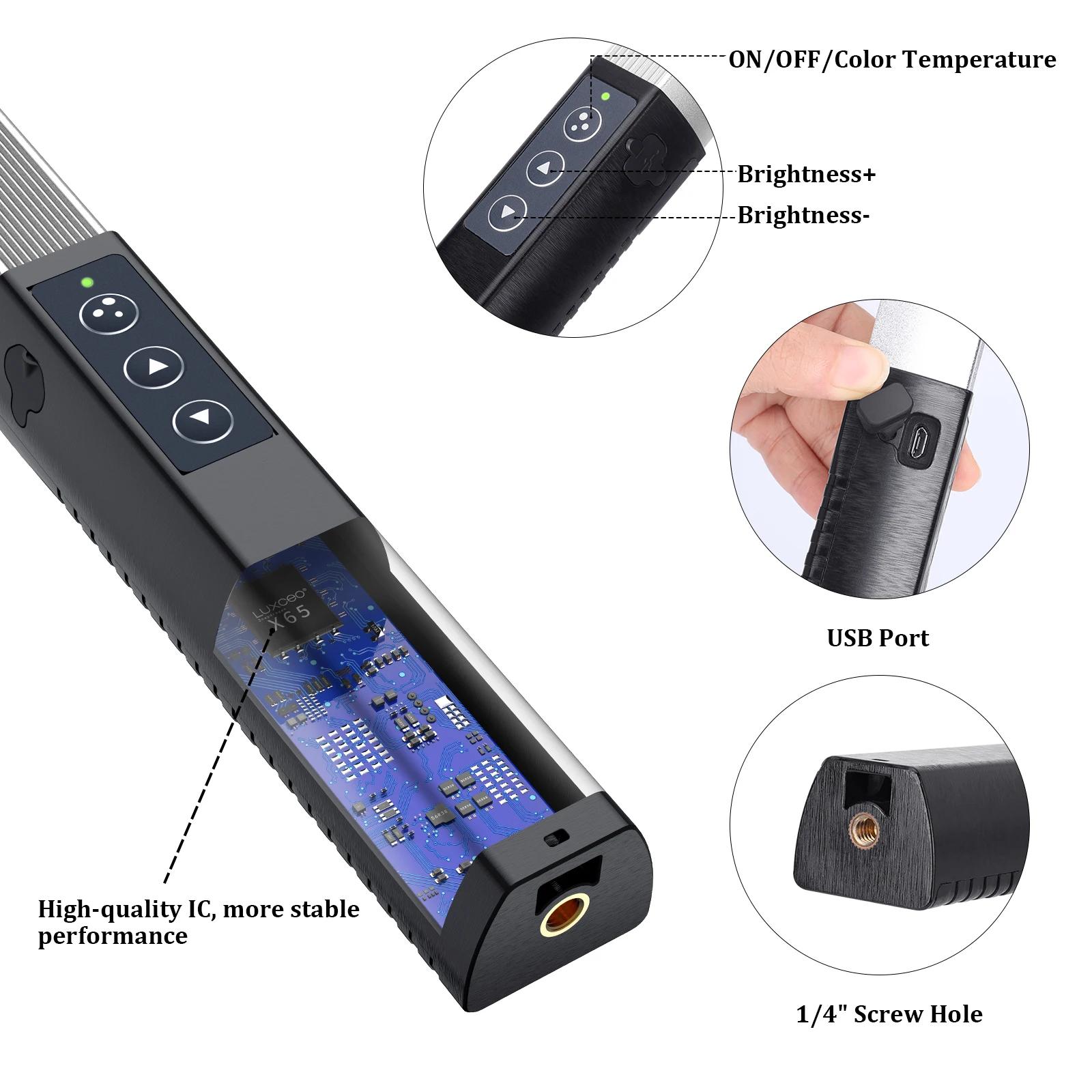 LUXCEO Q508A 10W RGB CCT Lampe Vidéo