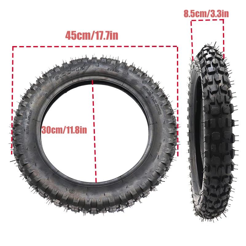 Pneu et chambre à air de haute qualité 3.00-12 pouces, pneu de 12 pouces pour moto tout-terrain, motocross, dirt bike