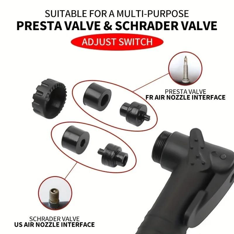 Mini pompe à vélo portable avec support gonfleur de pneus de vélo de montagne pour cyclistes en vadrouille occasions spéciales