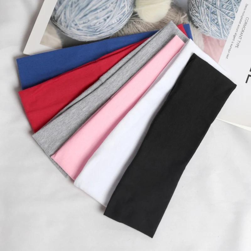 Bandeaux élastiques de sport pour femmes, bandes solides, pour course à pied, Fitness, Yoga, maquillage extensible, accessoires pour cheveux