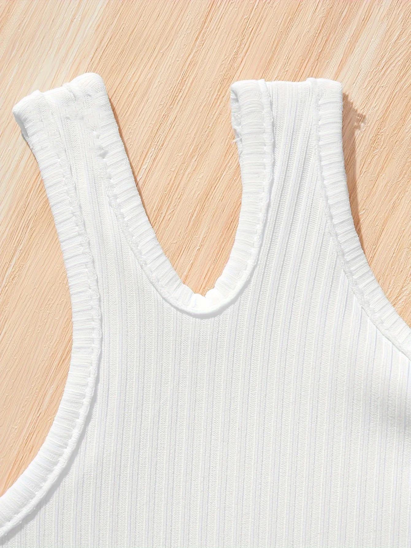 Vêtements pour enfants, gilets de sport à la mode pour filles, vêtements d'été sportifs décontractés et tendance pour enfants, adaptés aux filles âgées de 1 à 8 ans, hauts polyvalents pour la maison e
