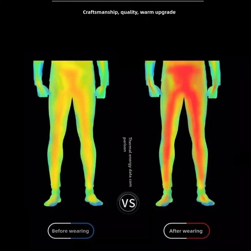 Hiver hommes sous-vêtement thermique homme polaire Leggings collants chaud pantalons longs Thermo Compression pantalon bas collants hommes vêtements 3XL