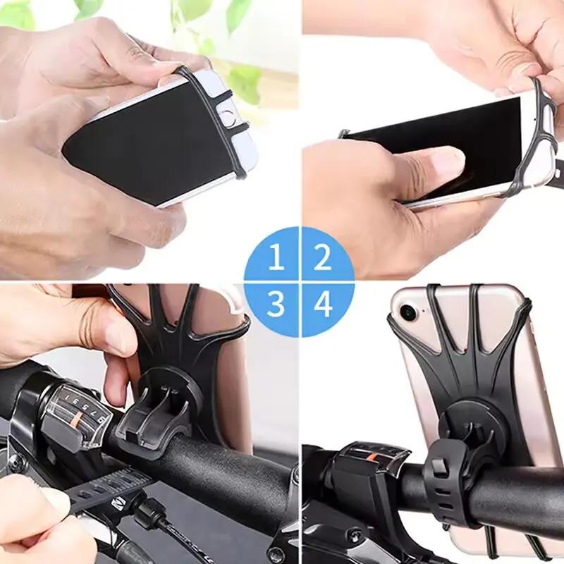 Support de téléphone pour vélo - Support de téléphone portable pour moto pour iPhone Samsung Xiaomi - Accessoire de vélo Suporte Celular Viagem