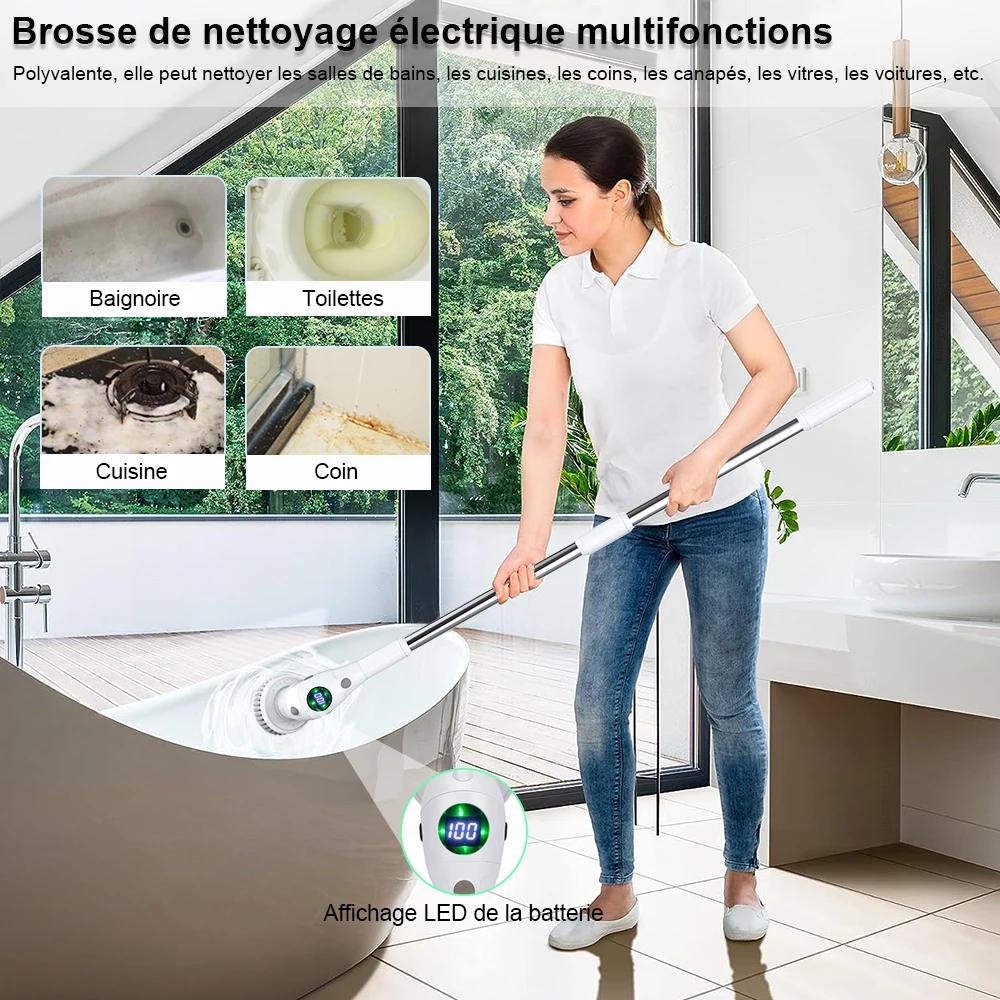 Brosse à livres électrique rotative sans fil