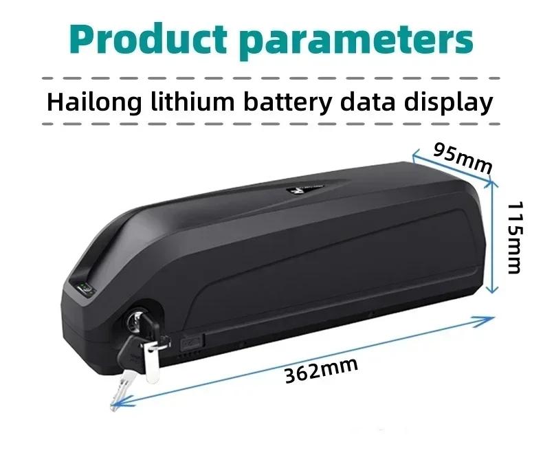 + pour moteur vélo de montagne électrique 36V 48V 52V batterie Hailong 20Ah 30Ah avec BMS
