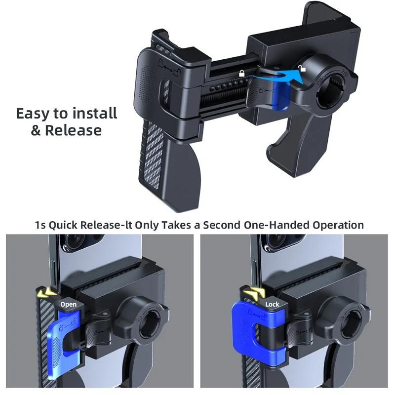 Support de téléphone portable pour vélo et moto, support de téléphone portable pour guidon de vélo, clip de fixation GPS, support antichoc pour téléphones de 4.5 à 7.0 pouces